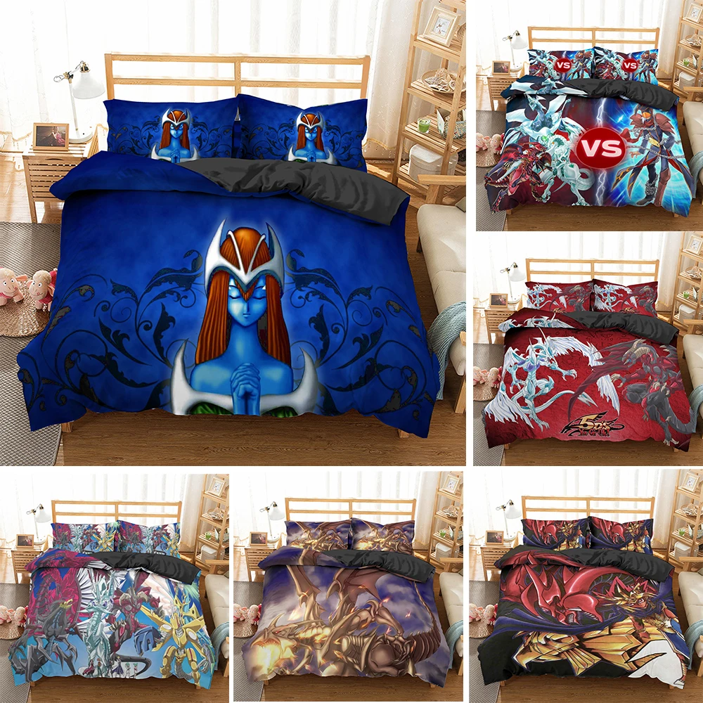 

Yugioh Slifer the Sky Dragon Anime Cartoons 3D Print Bedding Set Soft Home Textile Duvet Cover Sheet,Double Bed For Teenagers