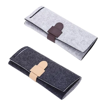 

Portable Felt Jewelry Storage Bag Roll-up Portable Folding For Travel Earrings Necklaces Bracelets Rings Container Organizador