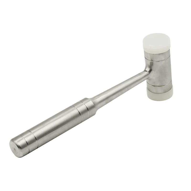 Double-headed Nylon Dental Bone Hammer Stainless Steel Handle Autoclave Teeth Surgical Extraction Tool Dentist Instrument