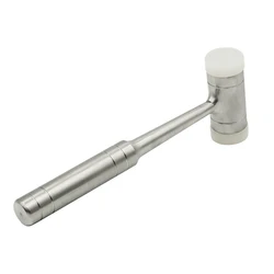 Double-headed Nylon Dental Bone Hammer Stainless Steel Handle Autoclave Teeth Surgical Extraction Tool Dentist Instrument