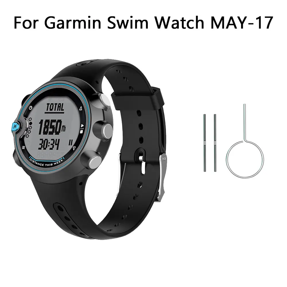 Silicone Watchband Band For Garmin Swim Watch MAY-17 Smart Wristband Strap Bracelet Waterproof With Tools | Электроника