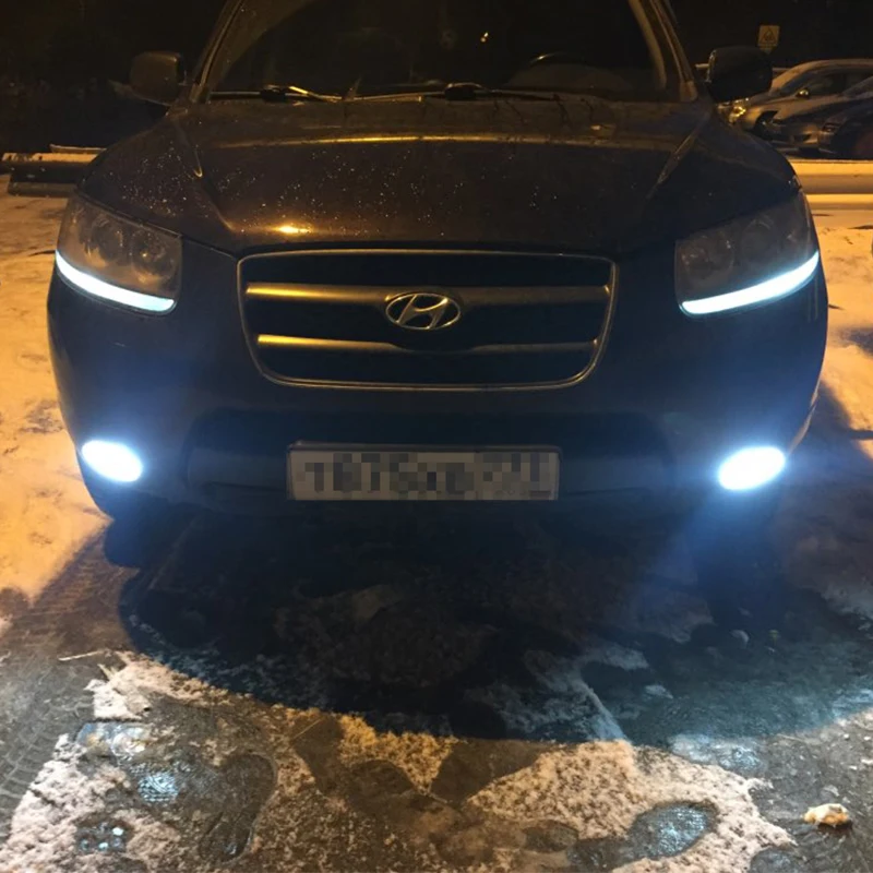 2 шт. H27 881 светодиодный автомобильный противотуманный фонарь дневные ходовые огни белый водонепроницаемый светодиодный для HYUNDAI