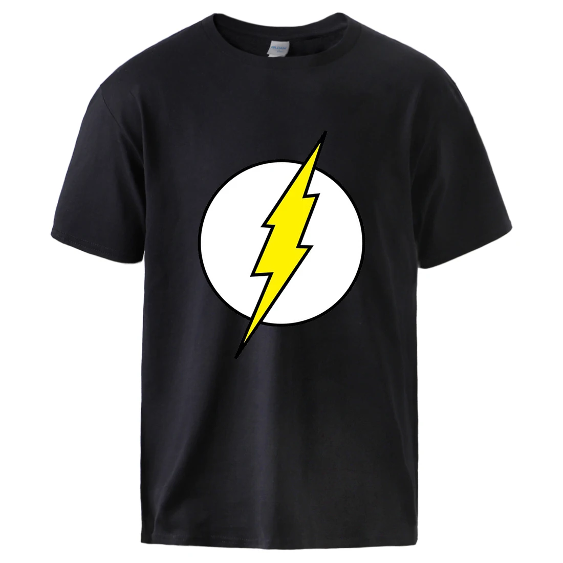 

The Big Bang Theory Flash Print Mens T shirts Cotton Summer Short Sleeve Top 2020 Man Brand Hip Hop Streetwear Homme Black Tee