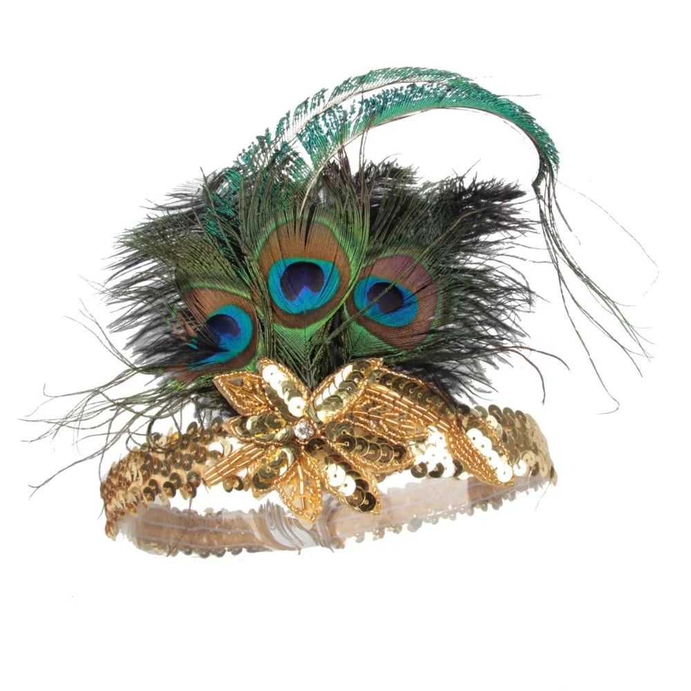 Gatsby-Hair-Accessories-Gold-Sequins-For-Costume