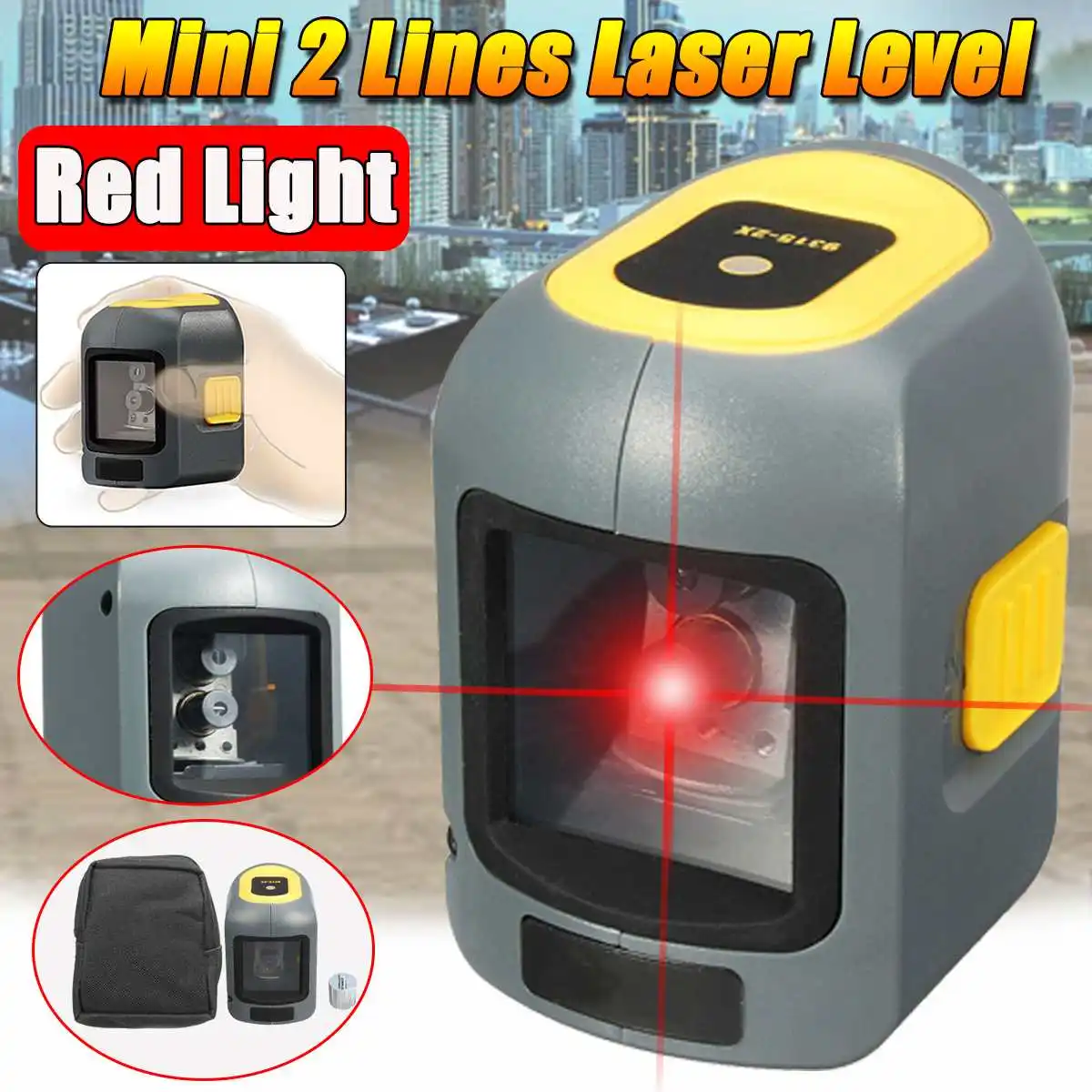 

Becornce Strong Red Light Mini 2 Lines Laser Level Automatic Balance Surveying and Mapping Instrument High Brightness Laser