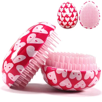 

Egg-shaped Comb Hair Massage Brush Scalp Massage Mini Comb ABS Anti-knotted Promote Head Blood Circulation Hair Styling Tool