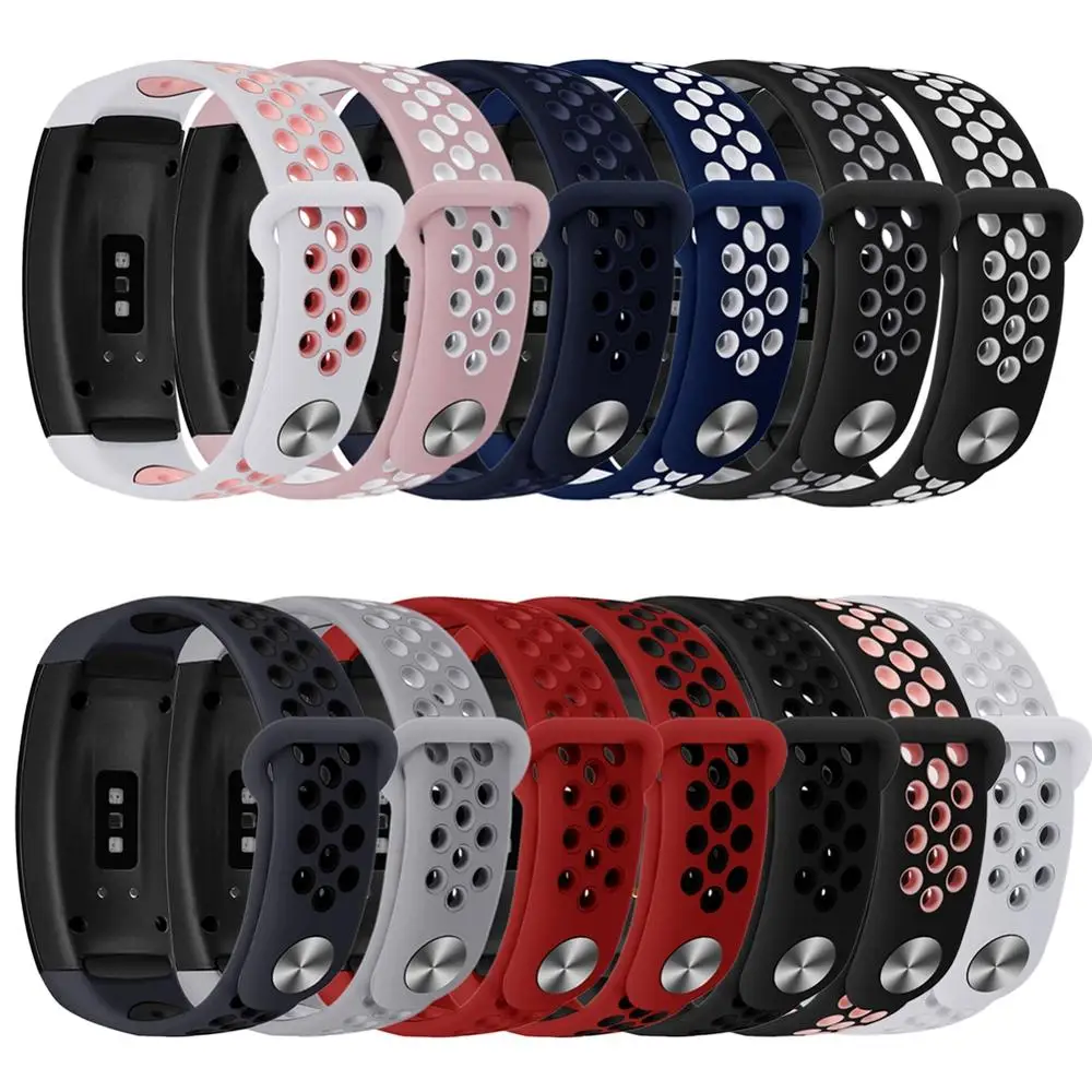 

Hangrui Double Color Sports Silicon Strap For Samsung Galaxy Gear Fit 2 Pro Replacement Watchband Wristband