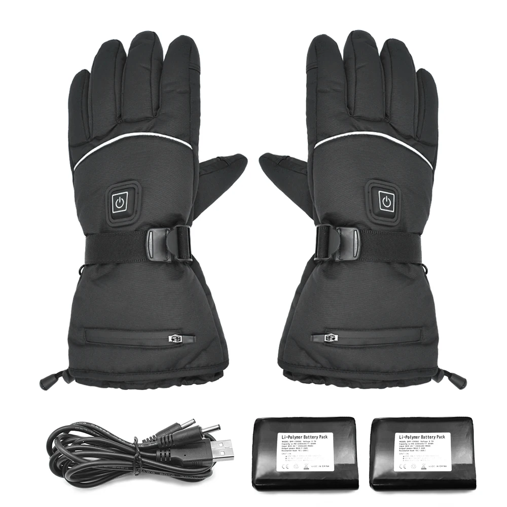 Мотоциклетные Перчатки Водонепроницаемые с подогревом Guantes Moto с сенсорным экраном на батарейках мотоциклетные гоночные перчатки для верховой езды зимние