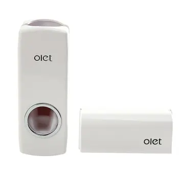 

Automatic Toothpaste Dispenser with 5 Toothbrush Holder Set Wall Mount Stand