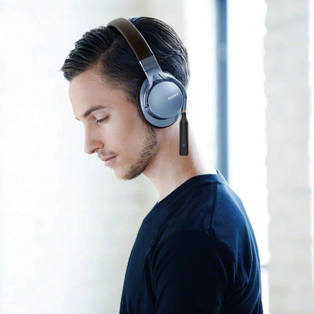 Bluetooth 5 0 Handsfree Wireless Music Adapter Stereo Audio Receiver For Sony MDR 10R On Over Ear Wired Headphones