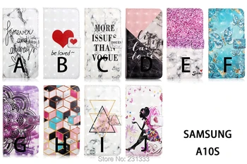 

3D Bling Wallet Leather Pouch Case For Samsung Galaxy A10S A20S For Huawei MATE 30 LITE PRO Marble Cartoon PU Stand Cover 100PCS