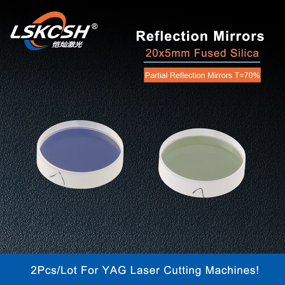 10pcs/lot 20*5mm 1064nm total reflect mirror/half reflection mirrors for YAG laser cutting/engraving machines 500W 700W | Инструменты