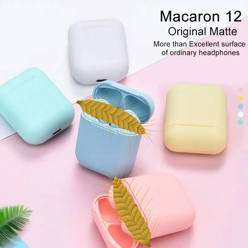 Оригинальные Macaron i12 TWS беспроводные наушники Bluetooth 5,0 наушники 12 сенсорные настоящие стерео наушники для андроида спортивные наушники для телефона