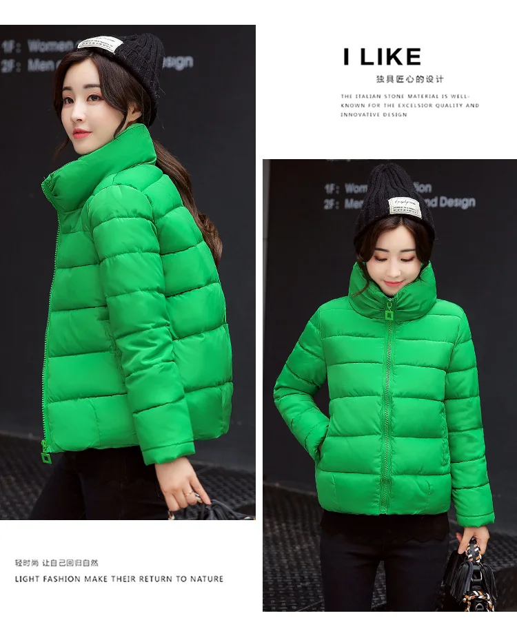 Winter down Jacket Cotton-padded Clothes Women's Short Cotton Overcoat Korean-style Small Cotton-Padded Jacket Thick down C