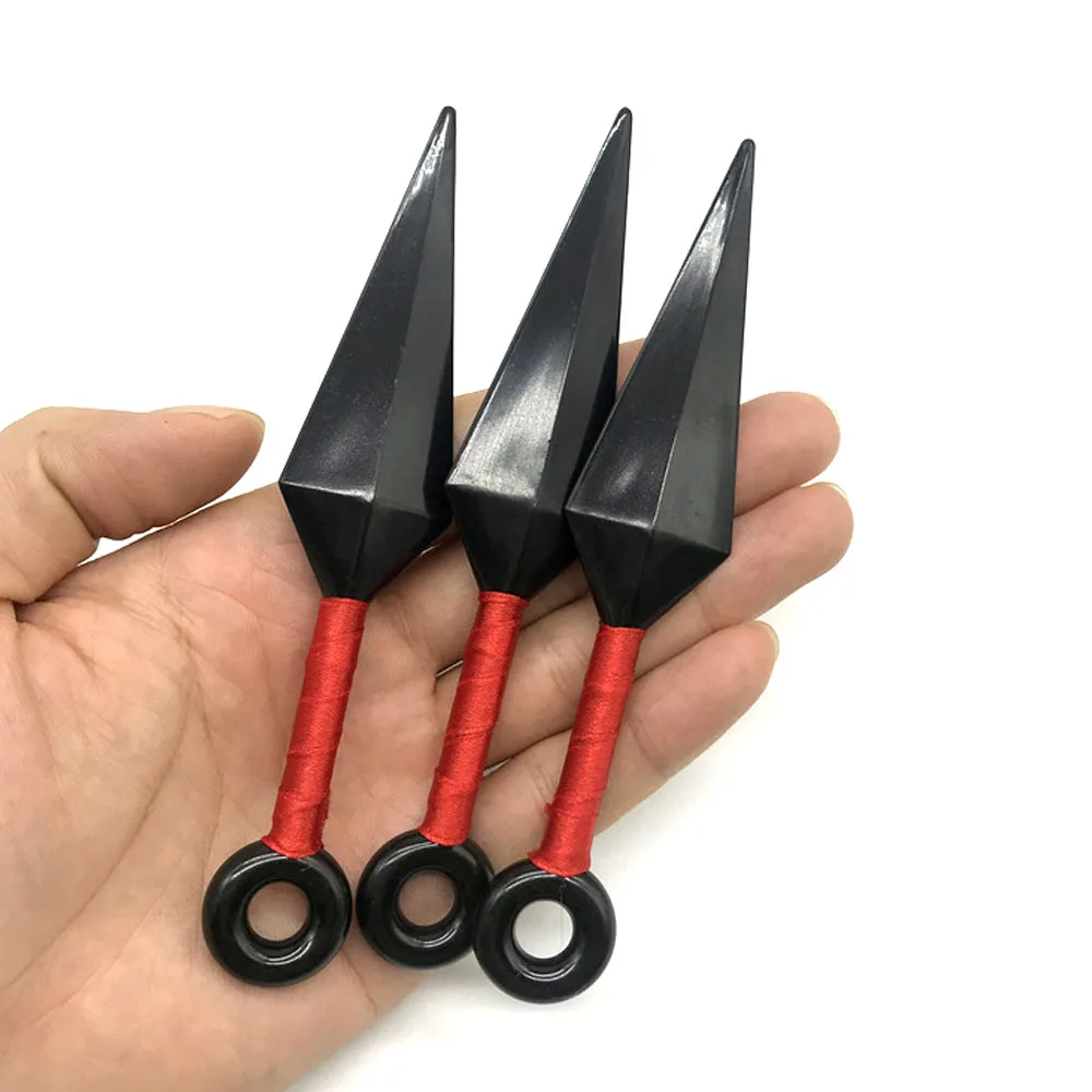 7PCS Set Anime Naruto Weapon Toy Cosplay Uchiha Itachi Accessories Kunai Shuriken Darts Plastic Figure Props Boy Kids Toys Gift venom toys