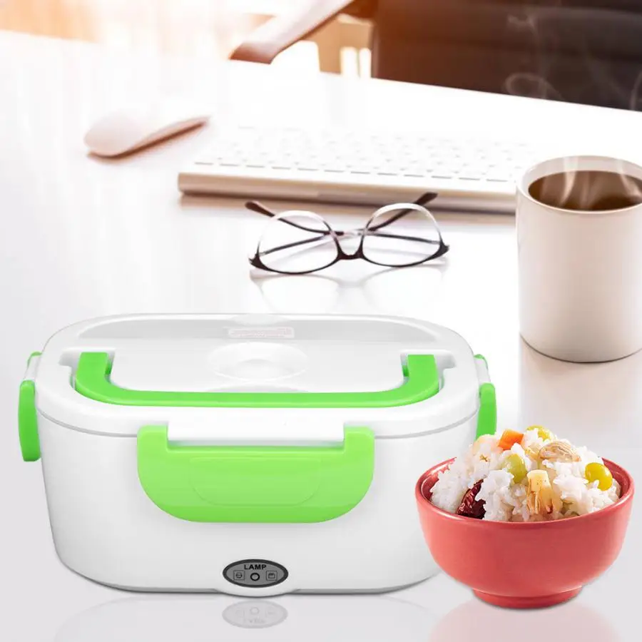 

Mini 1.05L Rice Cooker Insulation Heating Electric Lunch Box 2 Layers Portable Steamer Multifunction Automatic Food Container