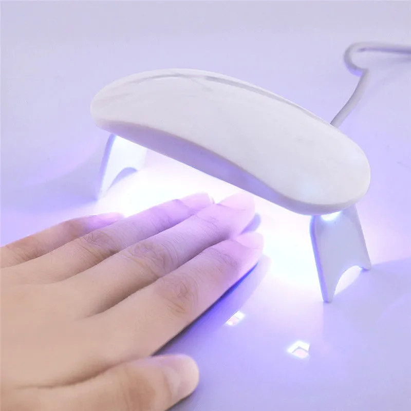 Uv Led Lamp Nail Dryer 6w White Portable Micro Usb Cable Home Use Nail