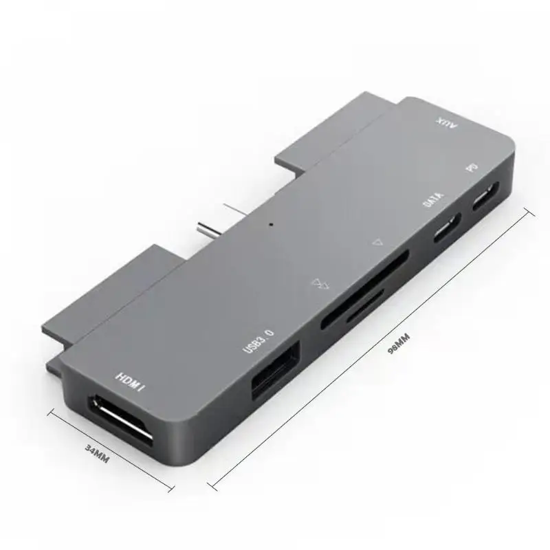 7 в 1 USB TYPE-C концентратор 7 портов адаптер расширение док-станция USB 3,1 компьютер конвертер разветвитель для ПК ноутбук