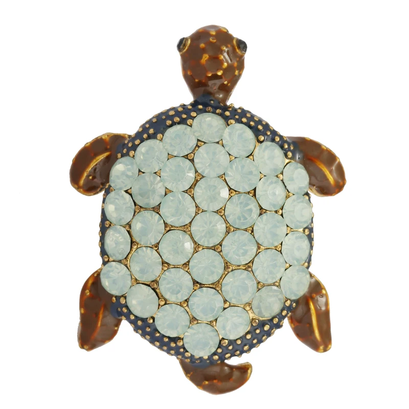 H350256X奥宝石海龟胸针蓝色 (15)