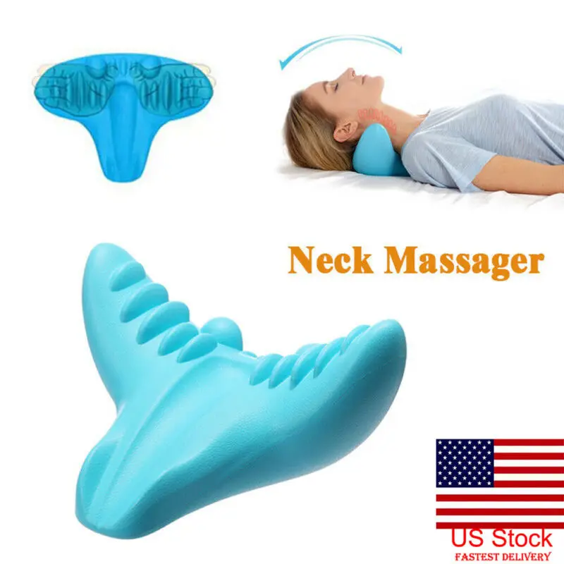 

Hot Portable Gravity Acupressure Massage Pillow C-Rest Neck Cervical Shoulder