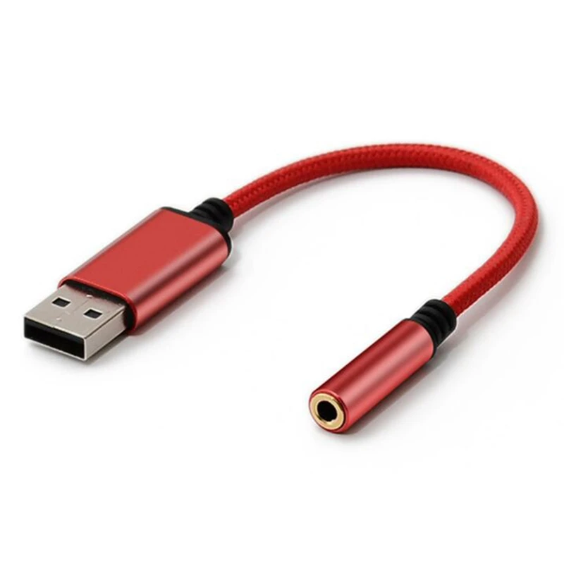 Переходник с USB на аудиоразъем для наушников 3 5 мм внешняя стереозвуковая карта