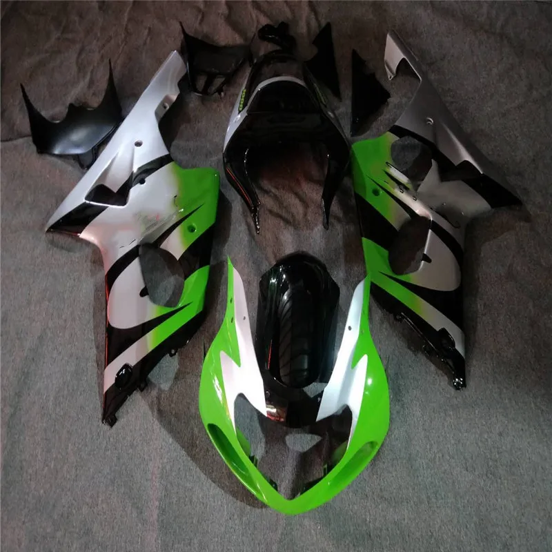 Белый зеленый черный обтекатель подходит для SUZUKI GSXR600 750 2001 2002 2003 GSXR750 K1 01 02 03