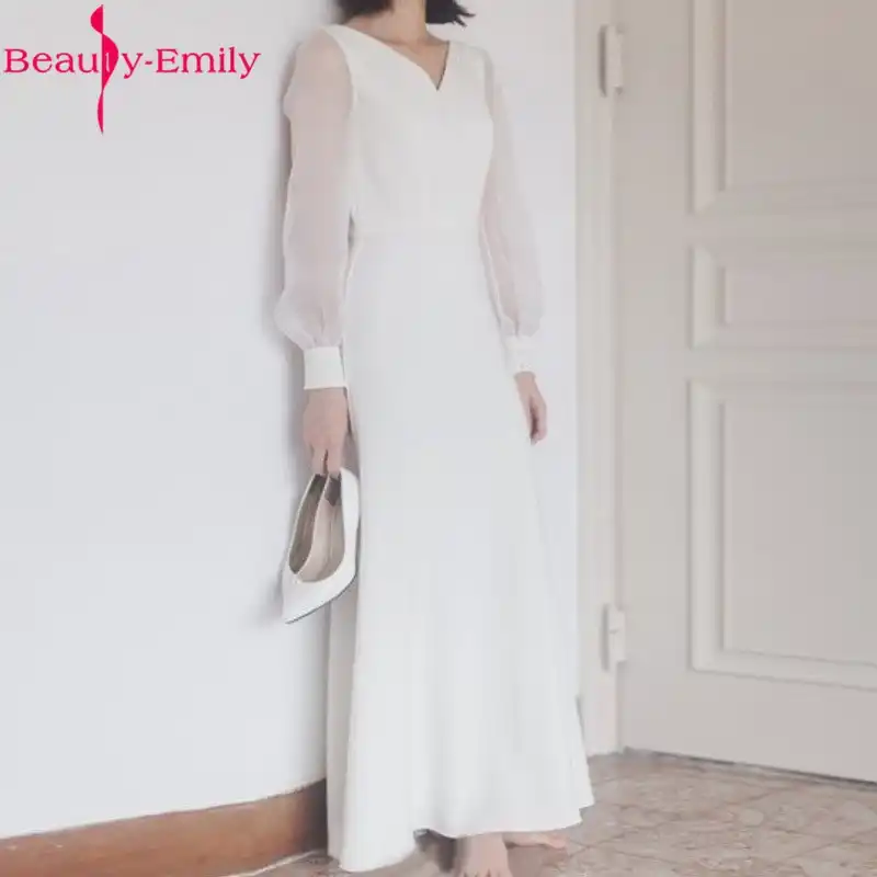 simple white party dress