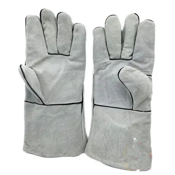 

Cow leather industry high temperature, heat insulation, fire resistance, wear resistance, thickened welder's five finger gloves