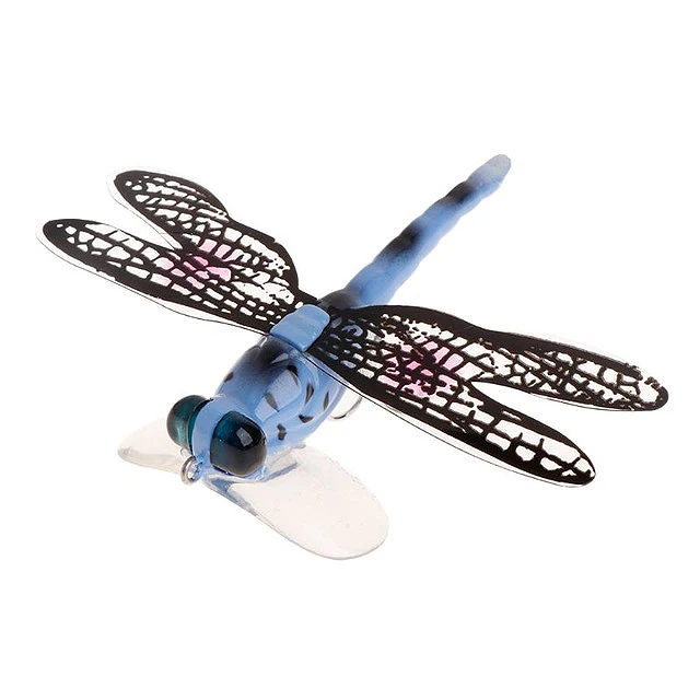 Hot-2 Pcs Fishing Floating Bait Dragonfly Artificial Simulated Fly Fishing Lure Colorful Baits Bionic Water Surface Fly Insect A