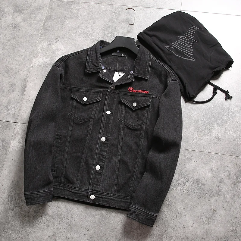 Pz103 студенческий стиль liang se ru шляпа деконструируемая мужская осень и зима стиль вышитые стиральная ковбойская куртка мода