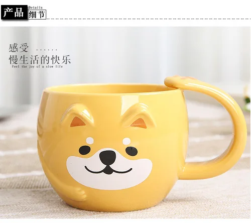 Pikachu ceramic cup milk mugcreative cartoon water cup monster bowl dishes Pocket Monsters cutlery set Funny strange gift CL0931 - Цвет: G-cup