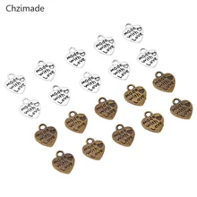 Lychee Leben 50/ 100Pcs Handgemachte Metall Etiketten Gedruckt Gemacht Mit Liebe Tag Etiketten Für Bekleidungs Diy Nähen Zubehör