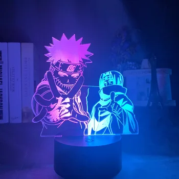 

3d Illusion Led Night Light Naruto Uzumaki and Itachi Uchiha for Home Decoration Light Cool Gift for Kids Child Desk Lamp Anime