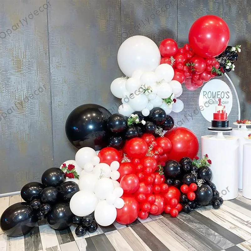 

144Pcs Big Red White Balloon Garland Pastel Macaron Pink Silver Foil Balloons Arch Birthday Party Decorations Wedding Supplies
