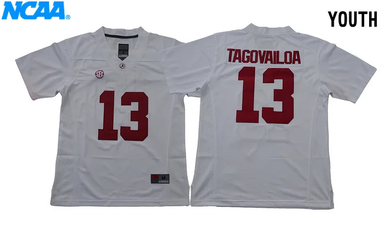 Новое поступление, высокое качество, Alabama Tagovailoa#13 Футболка колледжа, спортивные майки, S-XL