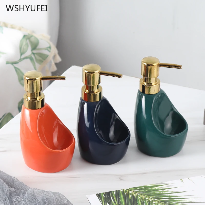 Многофункциональная однотонная керамика мыльница для ванной кухни мыло для рук шампунь-гель для душа бутылка для путешествий на открытом воздухе