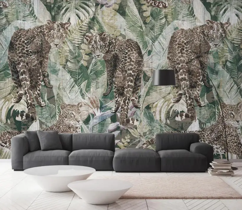 Custom mural wallpaper 3d European retro modern minimalist tropical plant animal 2019 | Обустройство дома