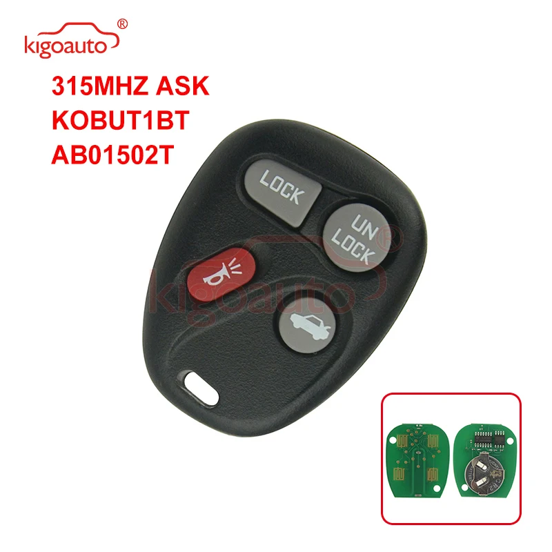 Kigoauto FCC KOBUT1BT AB01502T Remote Fob 4 Button 315Mhz for GM Buick Chevrolet Oldsmobile Pontiac 1996-2000