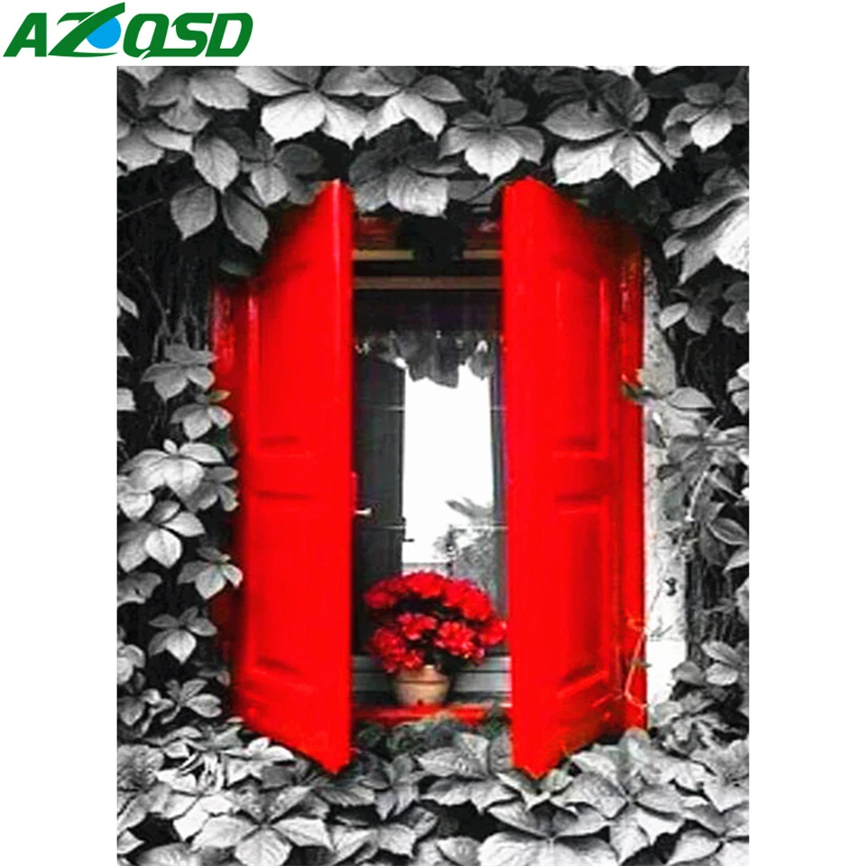 

AZQSD Diamond Embroidery Scenery Rhinestones Pictures Diamond Painting With Square Stones Home Decoration Gift Needlework