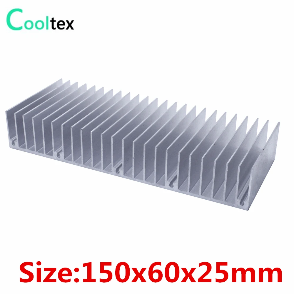 5pcs/lot) High quality 150x60x25mm radiator Aluminum heatsink heat sink for LED Electronic Power Amplifier cooling cooler