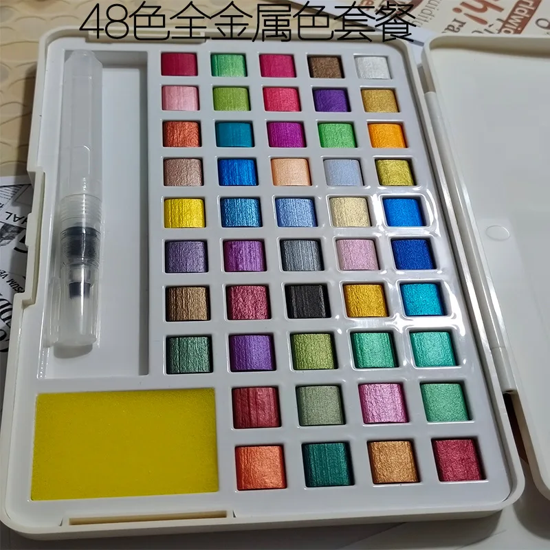 Watercolor Paint Watercolor Pigment Solid Pigment Watercolor Blue Purple Manicure Decor Metallic Paint Nail Draw Chrome Glitter Powder Flowers Decor Nail Pigment