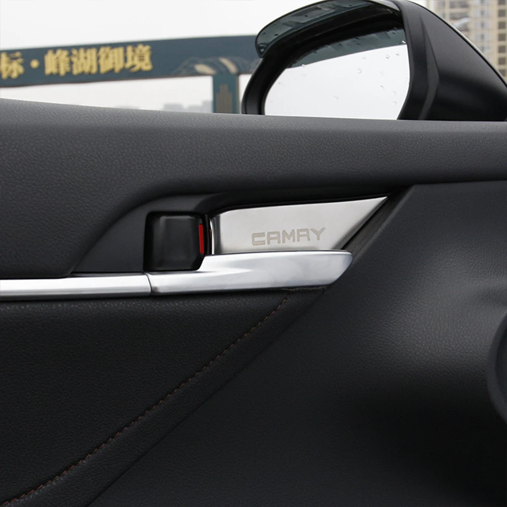Интерьер автомобиля дверные ручки крышки чаши отделка для Toyota Camry 70 XV70 8th MK8 хромированные детали автомобиля Стайлинг авто аксессуары