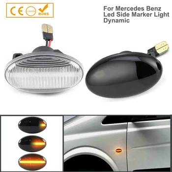 

2x For Mercedes-Benz Smart 450 & Benz W639 W168 W447 Led Dynamic Side Marker Turn Signal Lights Car-Styling