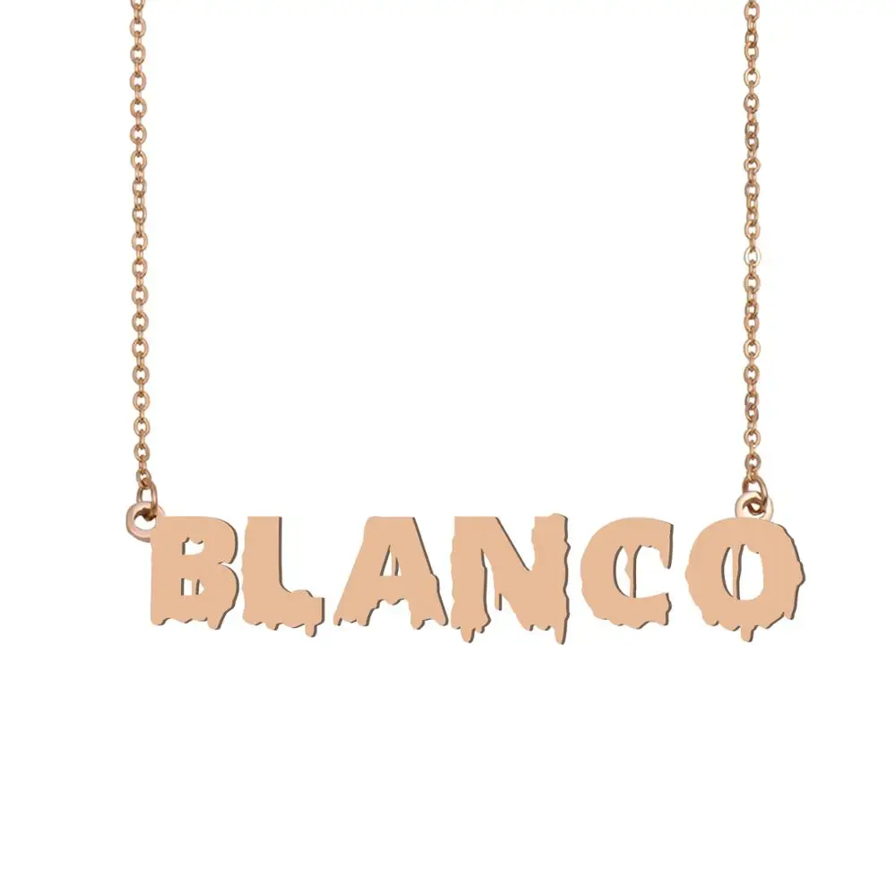 Blanco Name Necklace Cool Bloody Art for Halloween and Santa's Day Jewelry Gift Kids Boys Girls | Украшения и аксессуары