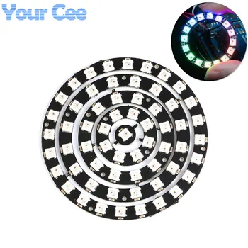 

1/8/12/16/24 LEDS Bits WS2812 WS2812B 5050 Led Strip Board Module Round LED RGB Colorful Full Color Light Strip DC4V-7V