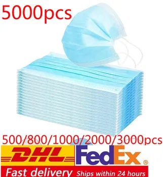 

dhl free 500/1000/2000/5000pcs Disposable Dustproof Face Mouth Masks Face Mask Anti Virus Influenza