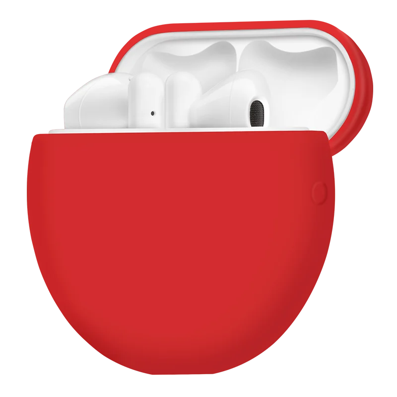 Red Чехол для наушников s для оригинального huawei FreeBuds 3 Чехол в китайском стиле мягкий силиконовый Противоскользящий защитный чехол - Цвет: Red