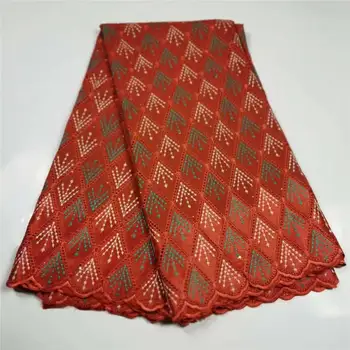 

5 yard Swiss lace fabric 2020 latest stone embroidery African cotton fabrics Swiss voile lace popular Dubai style 13L0823