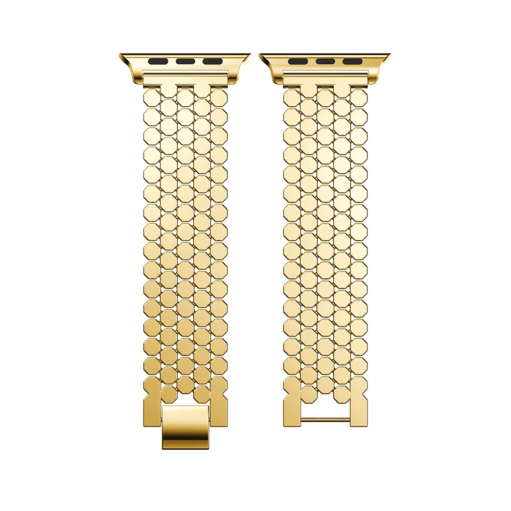 YAYUU рыбья чешуя полосы для Apple Watch Band 42 мм 44 38 40 металлический сменный ремешок Series