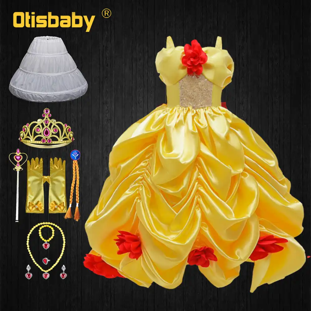 beauty and the beast flower girl dresses